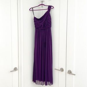 Alfred Sung D691 One Shoulder Chiffon Dress
